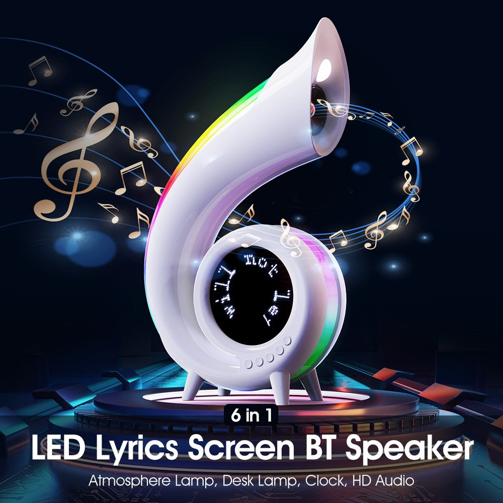 G69pro Conch-Shaped Bluetooth Speaker – Lyrics Display, Alarm Clock