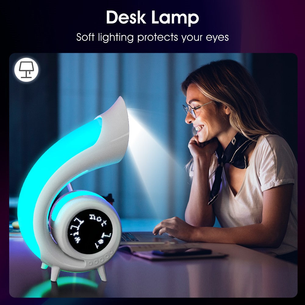 G69pro Conch-Shaped Bluetooth Speaker – Lyrics Display, Alarm Clock