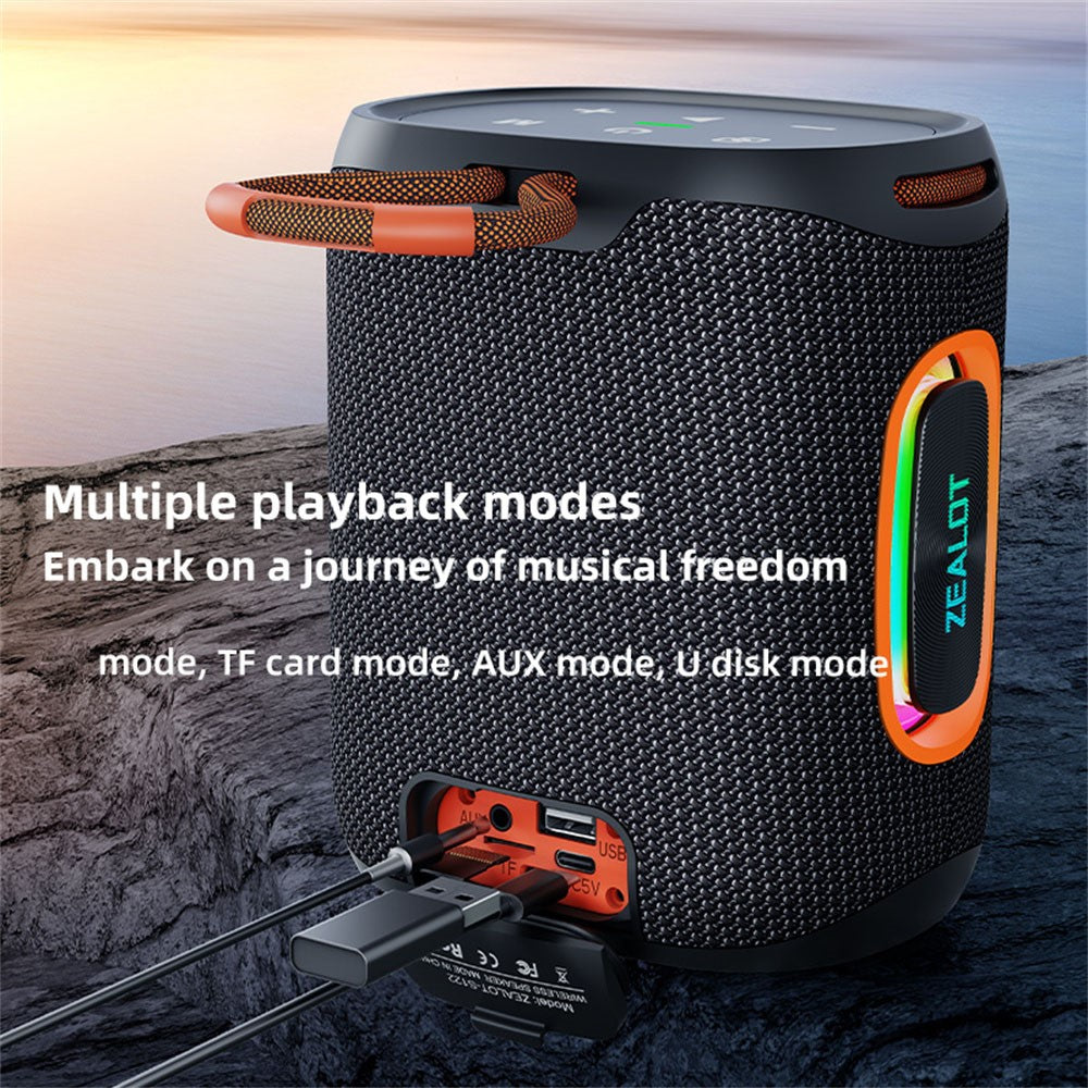 ZEALOT S122 Portable Bluetooth Speaker – 25W Sound, IPX6 Waterproof