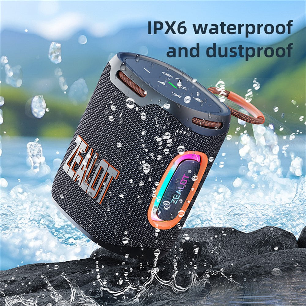 ZEALOT S122 Portable Bluetooth Speaker – 25W Sound, IPX6 Waterproof
