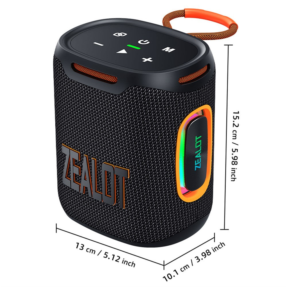 ZEALOT S122 Portable Bluetooth Speaker – 25W Sound, IPX6 Waterproof