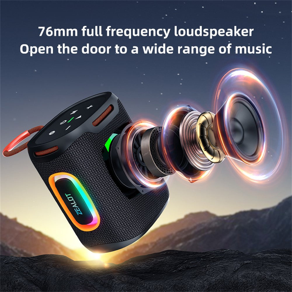 ZEALOT S122 Portable Bluetooth Speaker – 25W Sound, IPX6 Waterproof