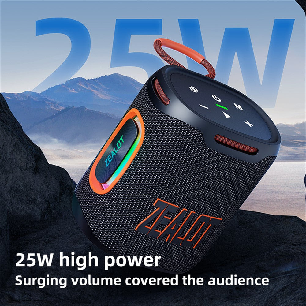 ZEALOT S122 Portable Bluetooth Speaker – 25W Sound, IPX6 Waterproof