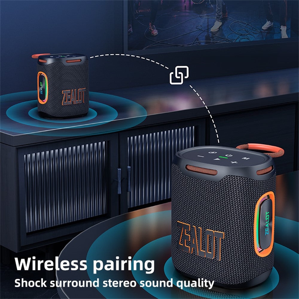 ZEALOT S122 Portable Bluetooth Speaker – 25W Sound, IPX6 Waterproof