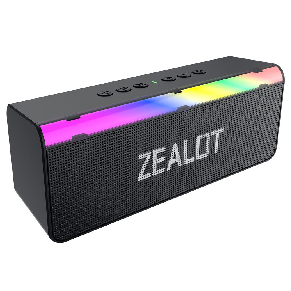 ZEALOT S72 Portable Bluetooth Speaker – 20W Sound, LED Light