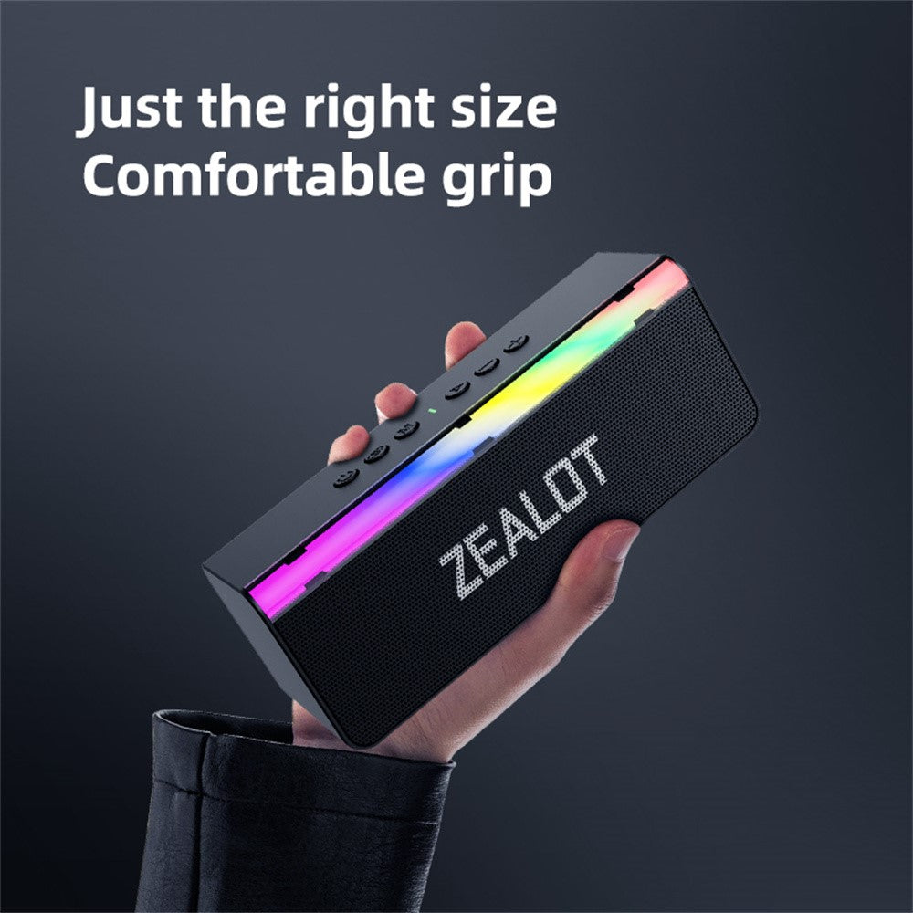 ZEALOT S72 Portable Bluetooth Speaker – 20W Sound, LED Light