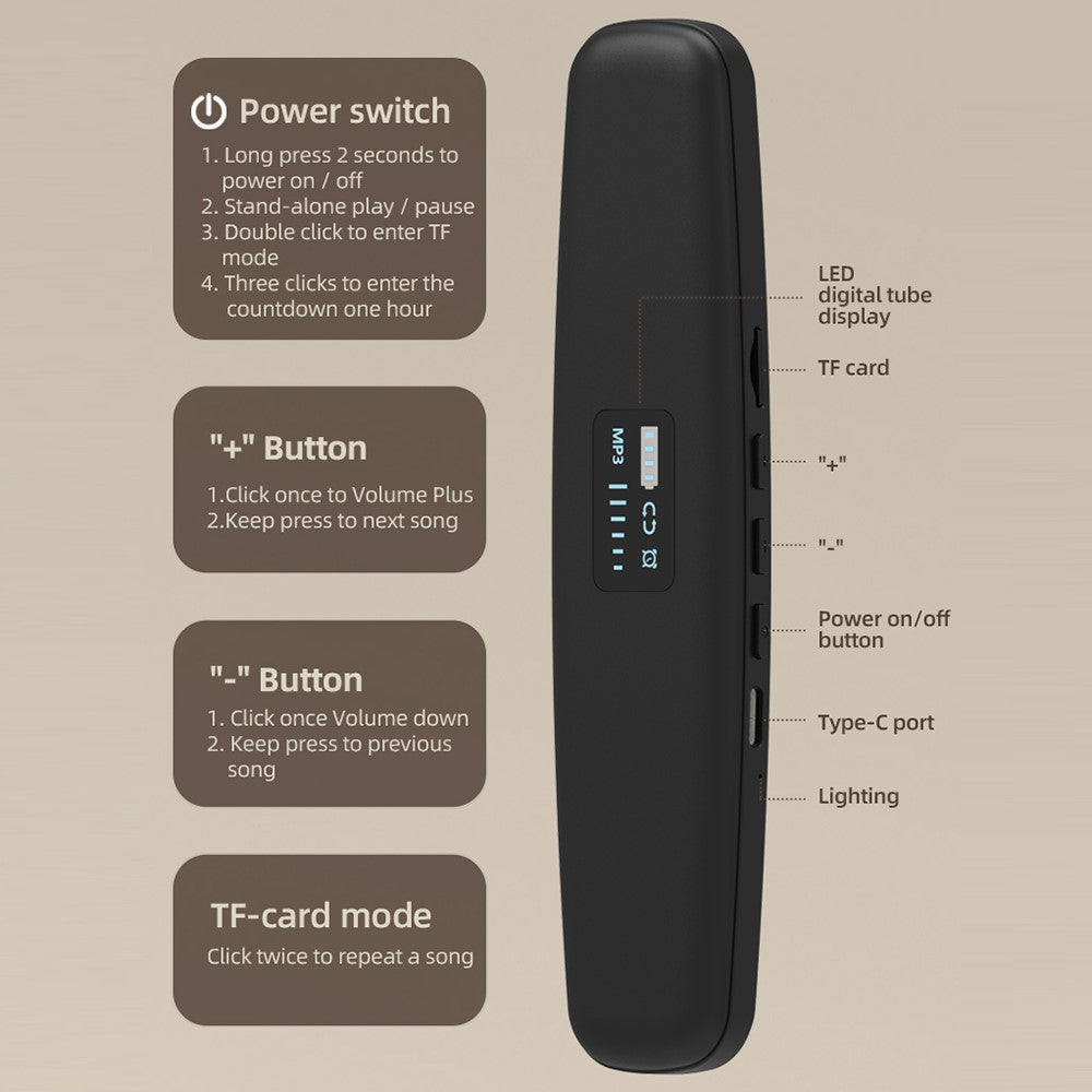 Bone Conduction Under-Pillow Sleep Speaker – Smart Sleep Aid Music Box
