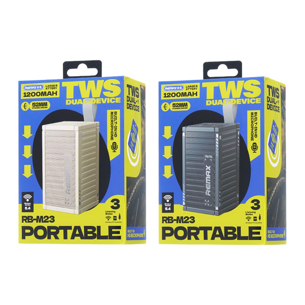 REMAX RB-M23 Wireless Portable Speaker Container Design Bluetooth-Compatible Stereo Loudspeaker