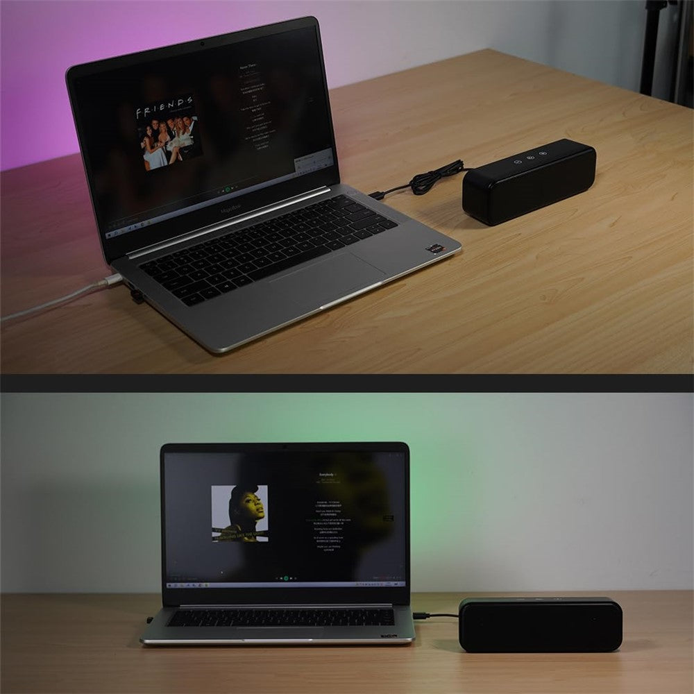 USB Mini Soundbar – Dual Drivers for Desktop & Laptop