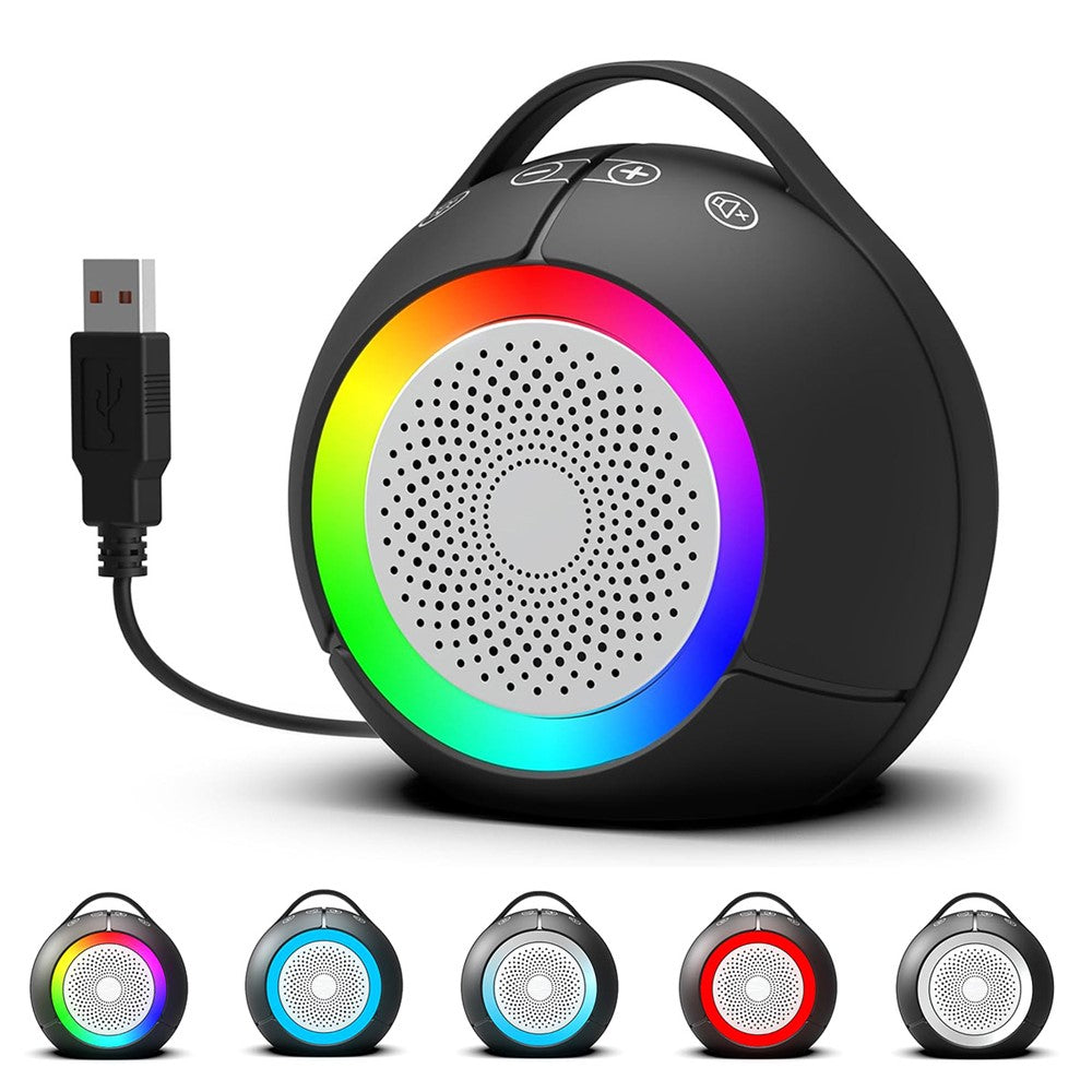 Ball-Shaped USB Desktop Speaker – RGB Light, Enhanced Bass