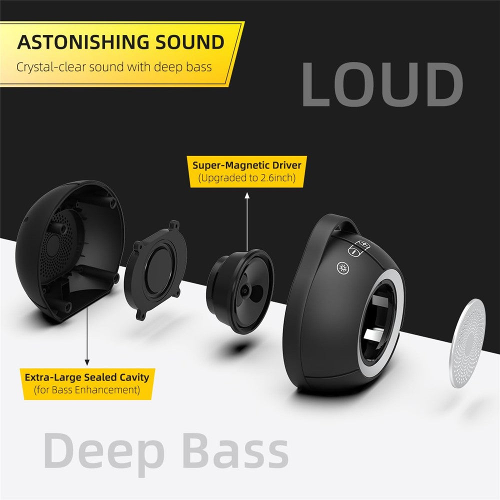 Ball-Shaped USB Desktop Speaker – RGB Light, Enhanced Bass