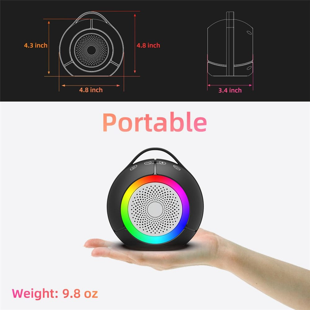 Ball-Shaped USB Desktop Speaker – RGB Light, Enhanced Bass