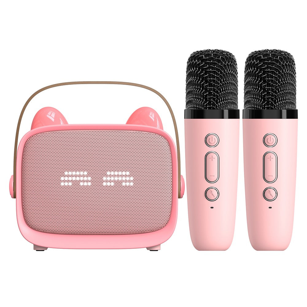 T99 Kids Karaoke Speaker – Dual Microphones, Multi-Light Modes