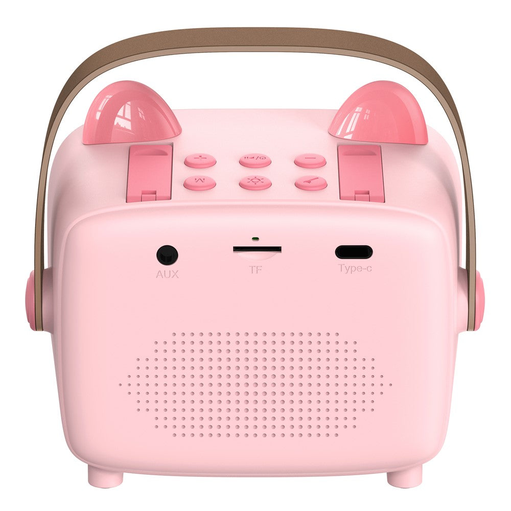 T99 Kids Karaoke Speaker – Dual Microphones, Multi-Light Modes