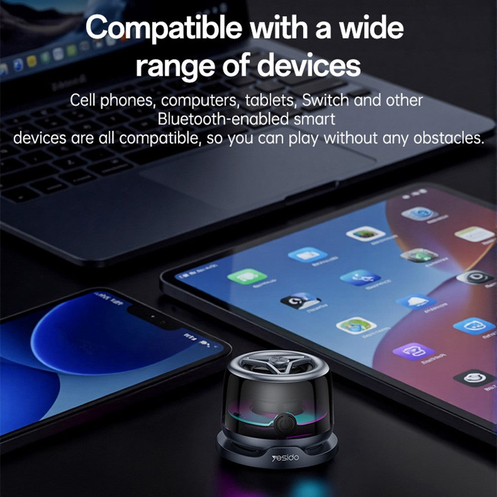 YESIDO YSW32 Magnetic Mini Bluetooth Speaker – LED Ambient Light