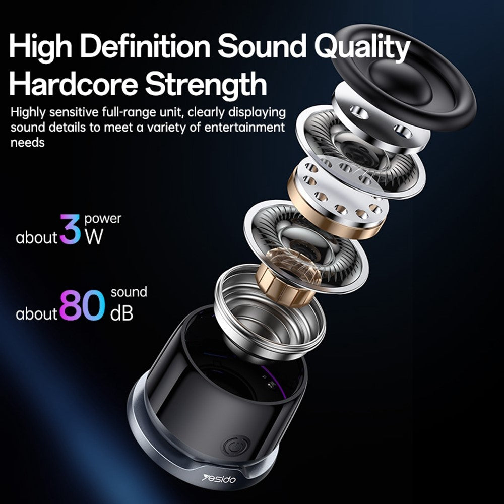 YESIDO YSW32 Magnetic Mini Bluetooth Speaker – LED Ambient Light