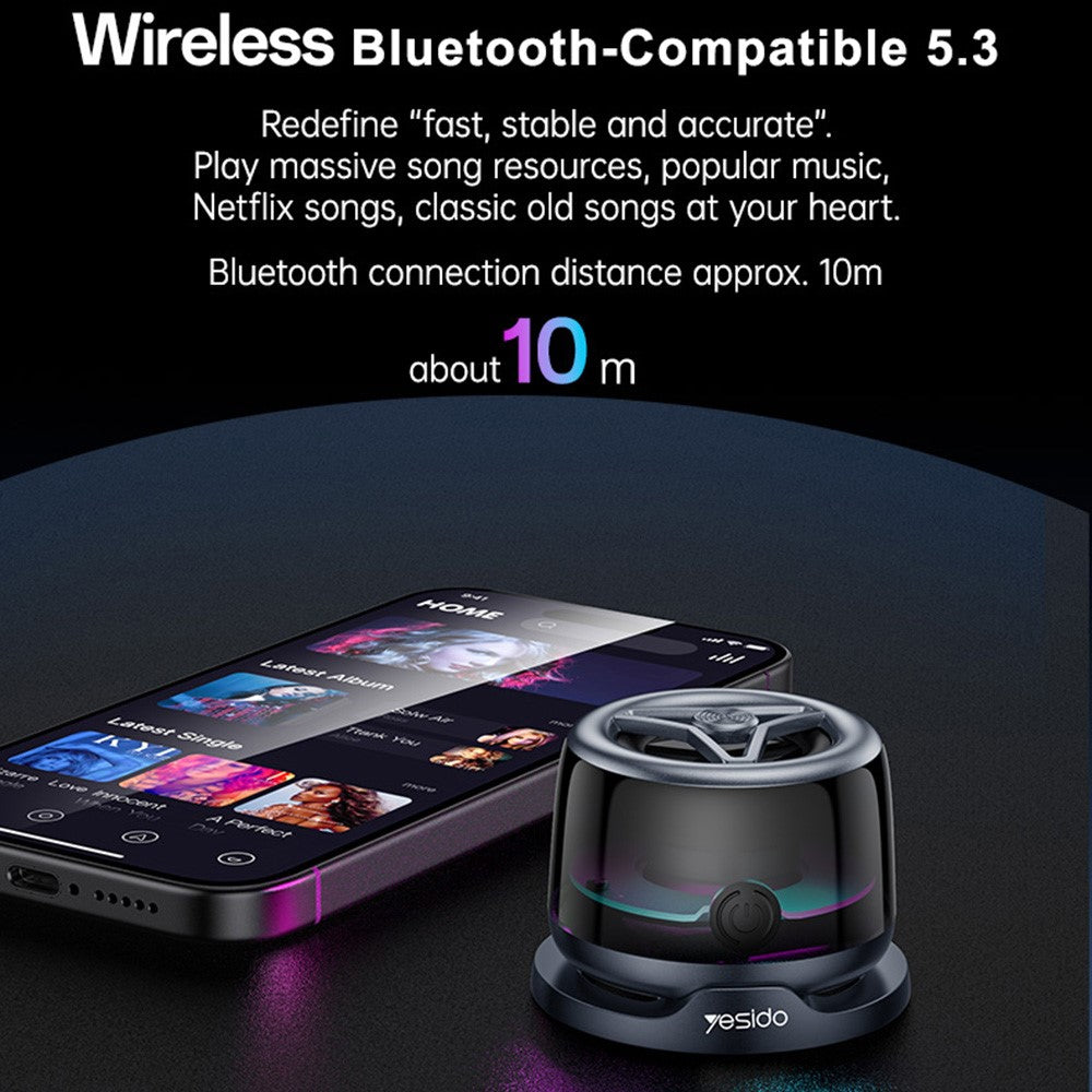 YESIDO YSW32 Magnetic Mini Bluetooth Speaker – LED Ambient Light