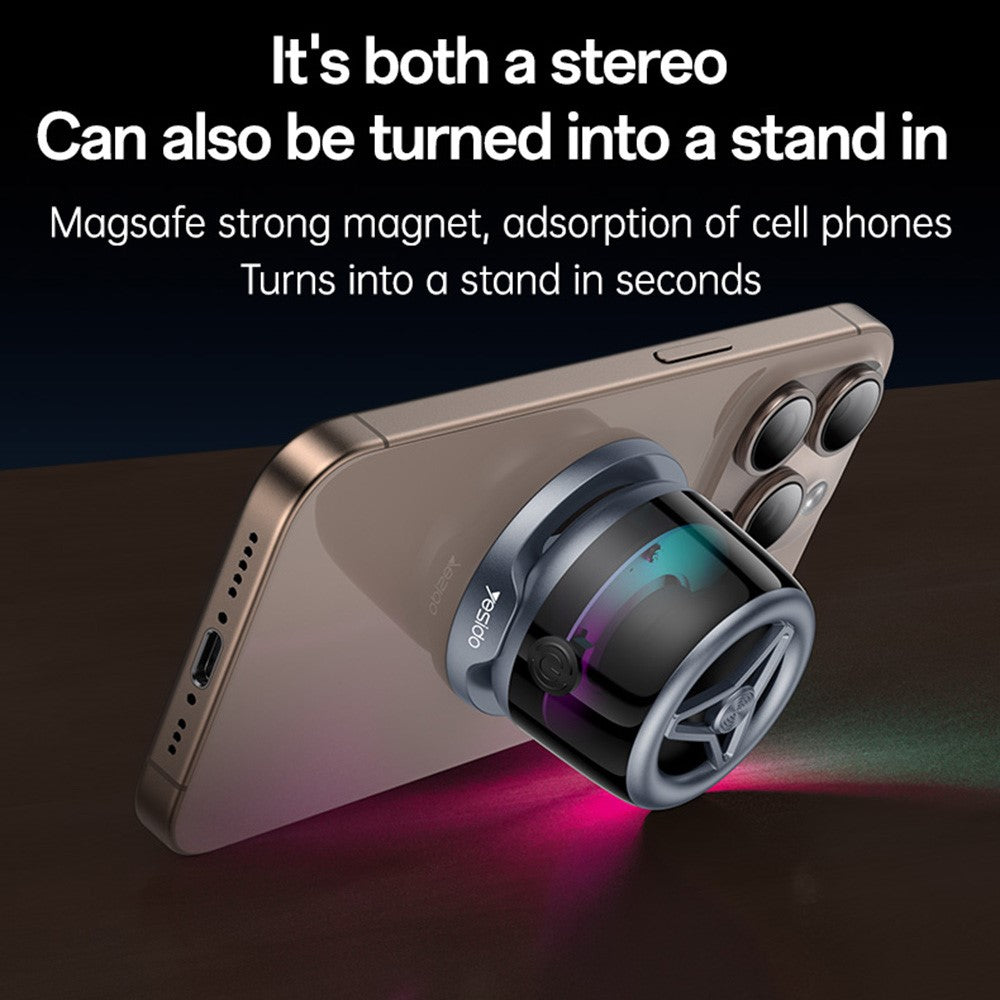 YESIDO YSW32 Magnetic Mini Bluetooth Speaker – LED Ambient Light