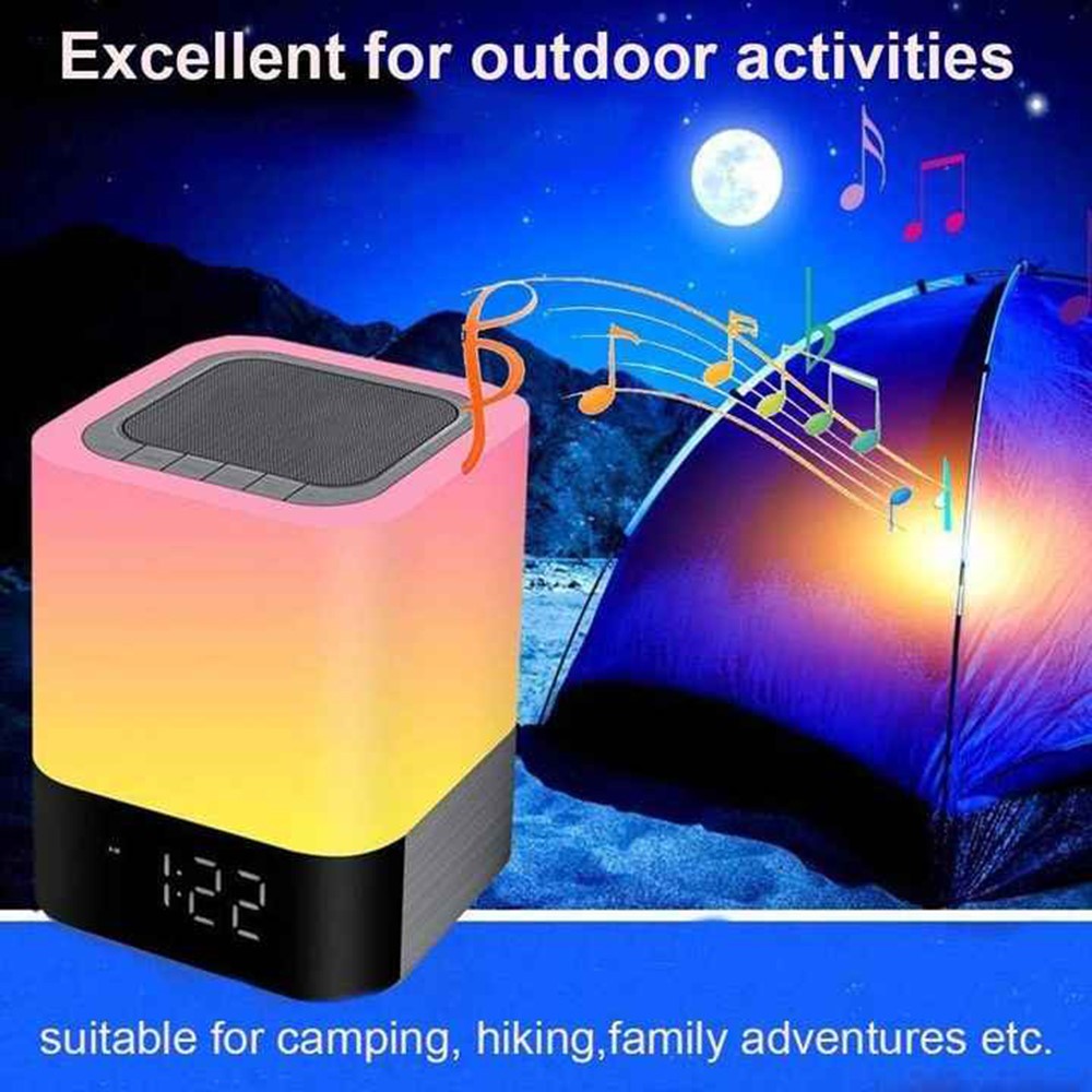 DY28Plus Bedside Alarm Clock Bluetooth Speaker – Touch LED, RGB Light