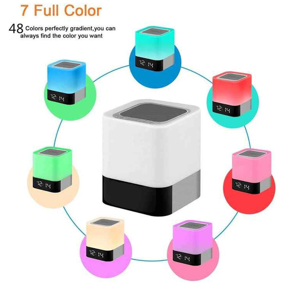 DY28Plus Bedside Alarm Clock Bluetooth Speaker – Touch LED, RGB Light
