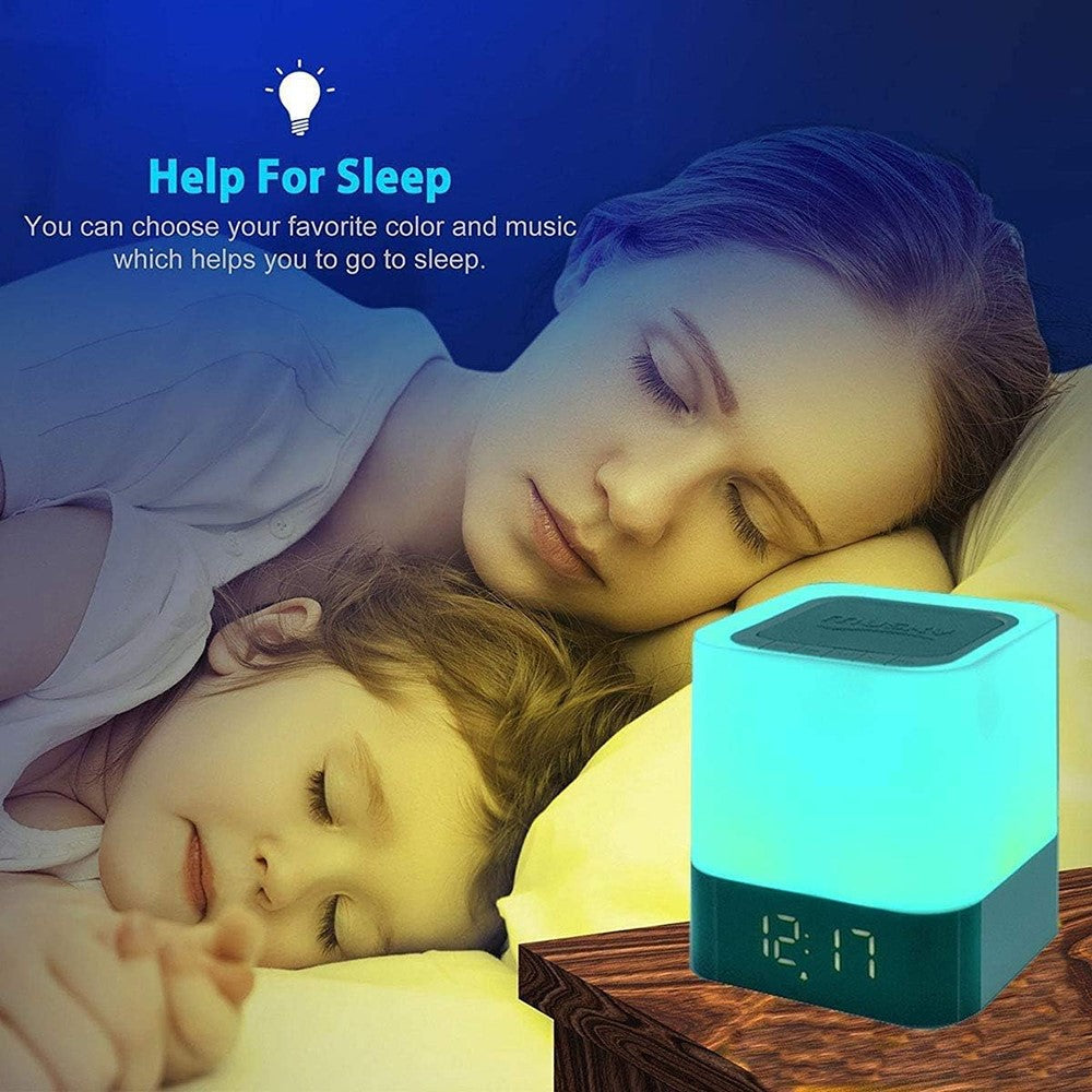 DY28Plus Bedside Alarm Clock Bluetooth Speaker – Touch LED, RGB Light