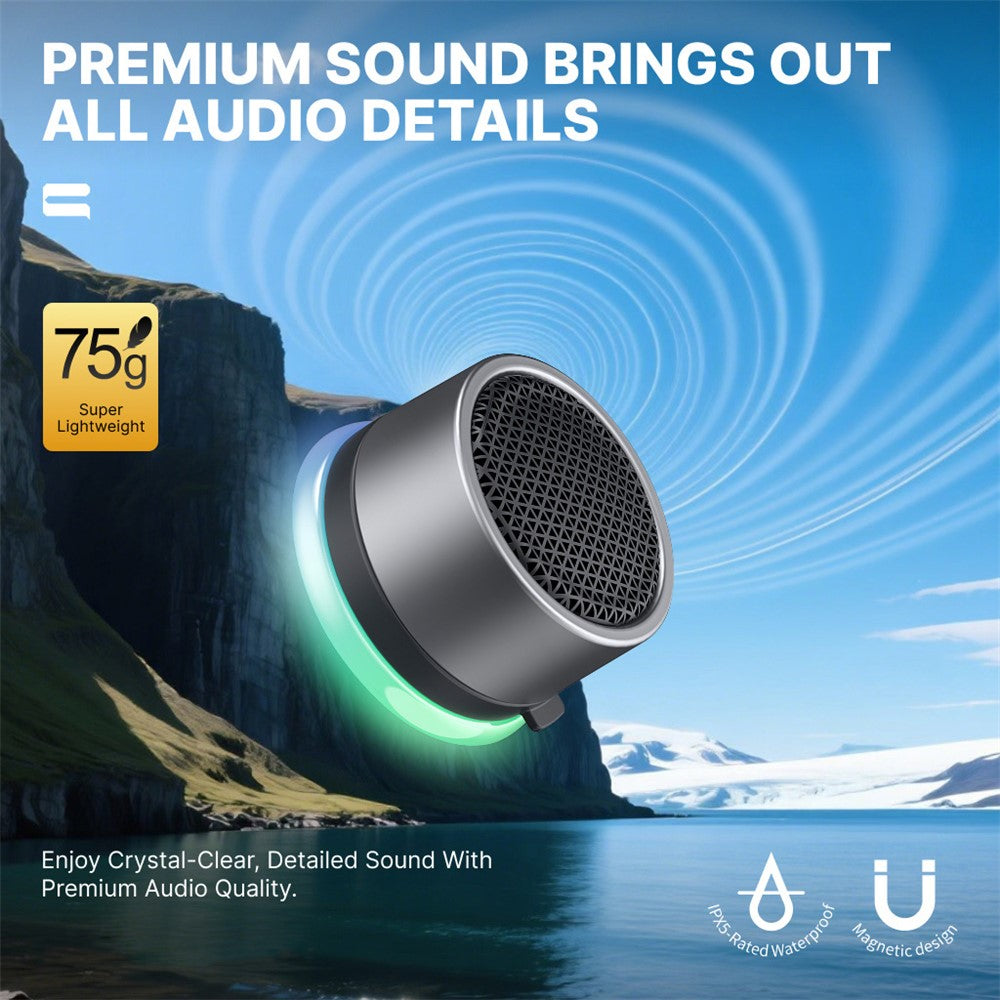 CWS07 Magnetic Bluetooth Speaker – RGB Light, Bike & Outdoor Mount