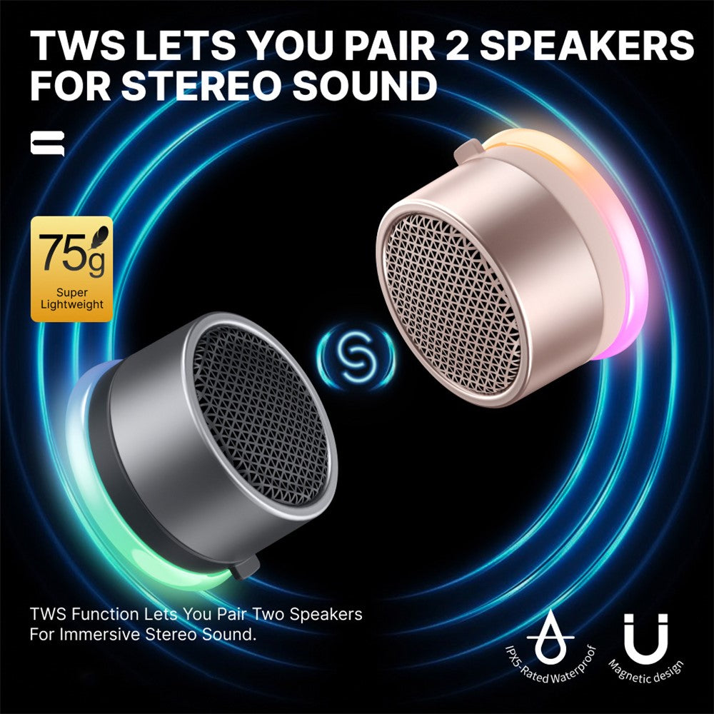 CWS07 Magnetic Bluetooth Speaker – RGB Light, Bike & Outdoor Mount