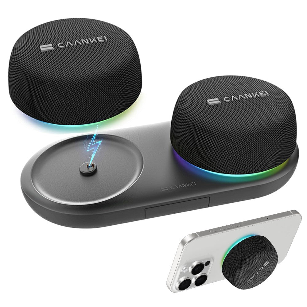 CAANKEI CS20 Portable Bluetooth Speaker – RGB Light, Magnetic Base