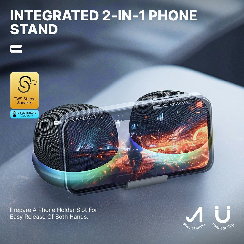 CAANKEI CS20 Portable Bluetooth Speaker – RGB Light, Magnetic Base