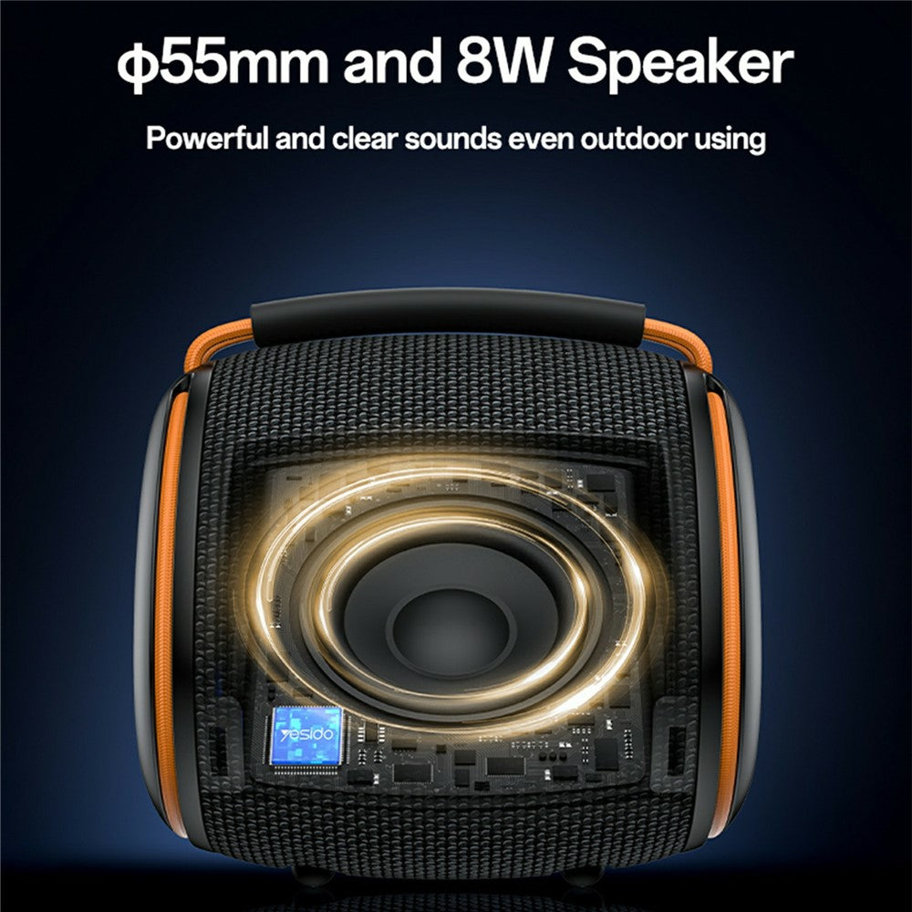 YESIDO YSW40 Portable Bluetooth Speaker – 8W Sound, RGB Light