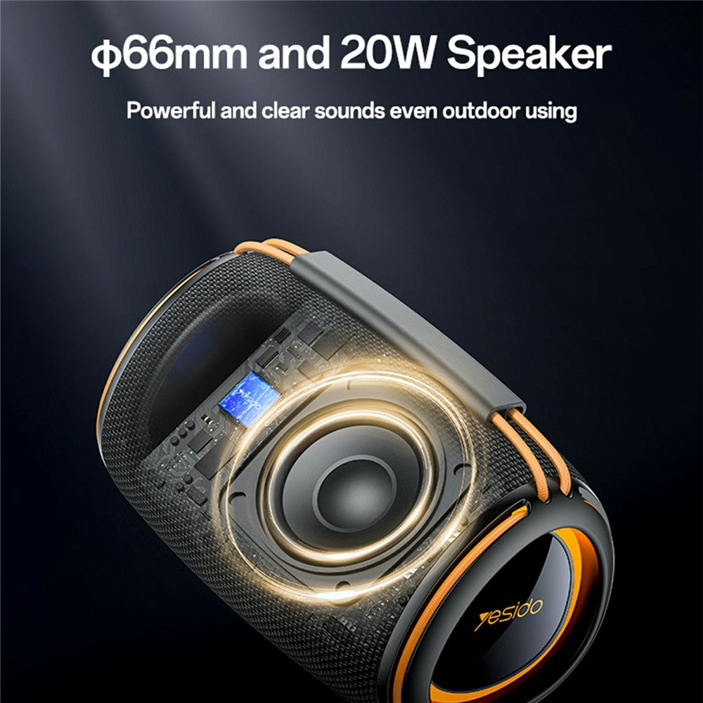 YESIDO YSW39 Bluetooth Speaker – 20W Sound, RGB Lighting