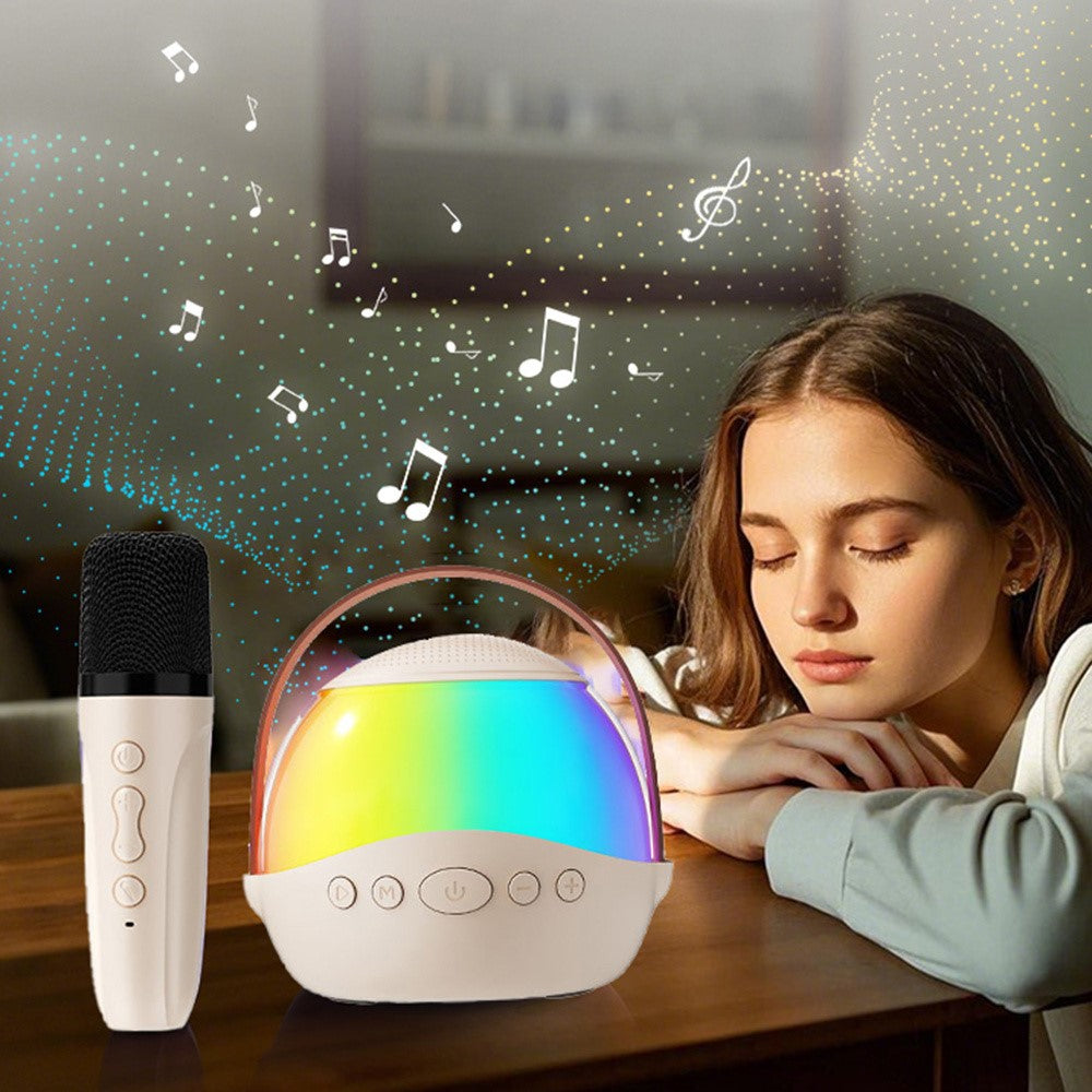 P9 Portable Karaoke Speaker – RGB Light, 2 Wireless Microphones