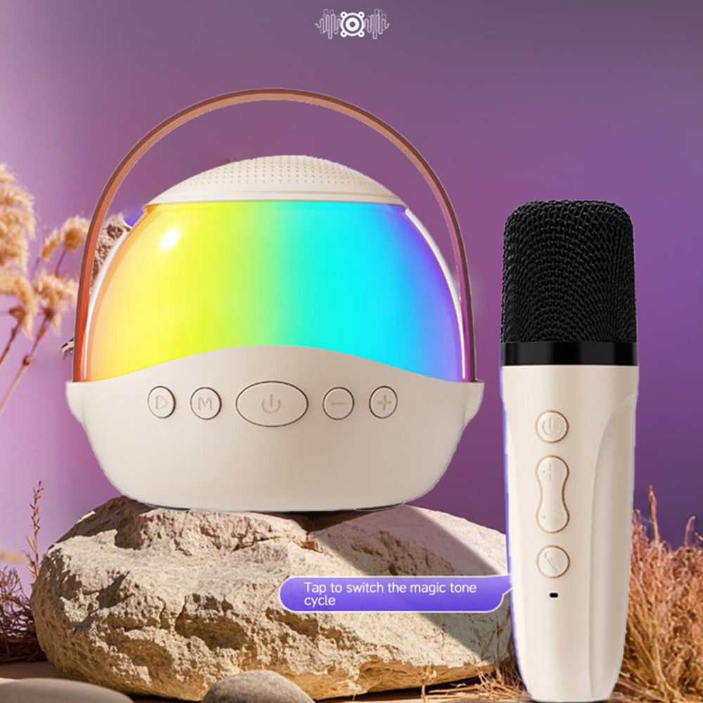 P9 Portable Karaoke Speaker – RGB Light, 2 Wireless Microphones