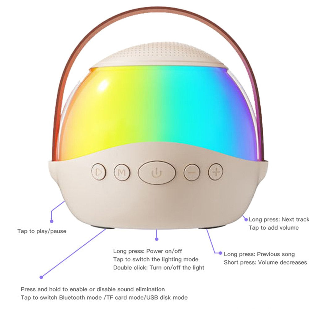 P9 Portable Karaoke Speaker – RGB Light, 2 Wireless Microphones