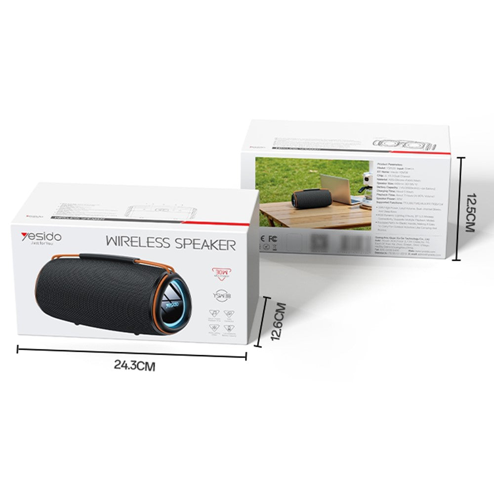 YESIDO YSW38 Desktop Bluetooth Speaker – 30W Sound, RGB Light