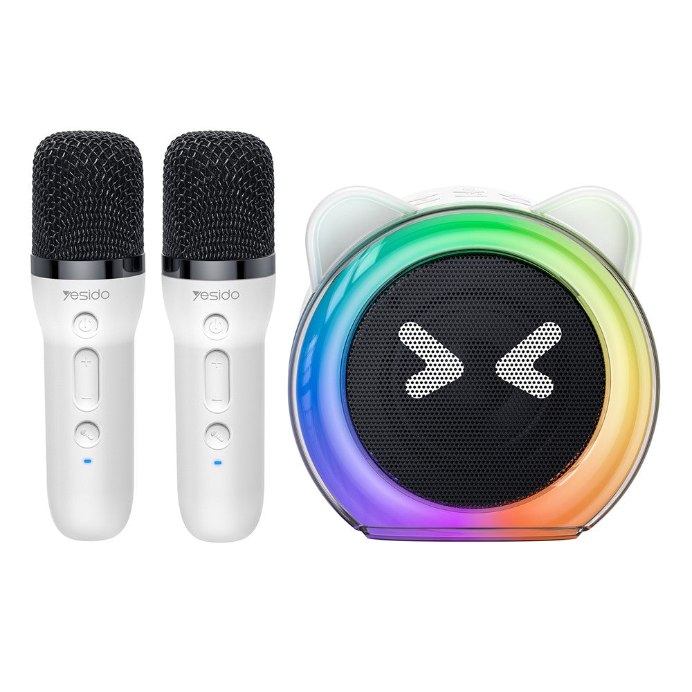 YESIDO YSW36 Kids Karaoke Speaker – Cute Ears Design, Dual Microphone