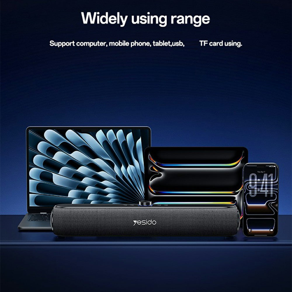YESIDO YSW42 Desktop Bluetooth Soundbar – 20W HiFi Sound