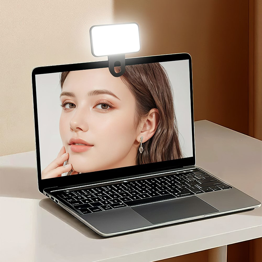 DO AS YOU WISH Mini Clip-on Light 24 LED Rechargeable Battery Adjustable Color Temperature Portable Fill Lamp