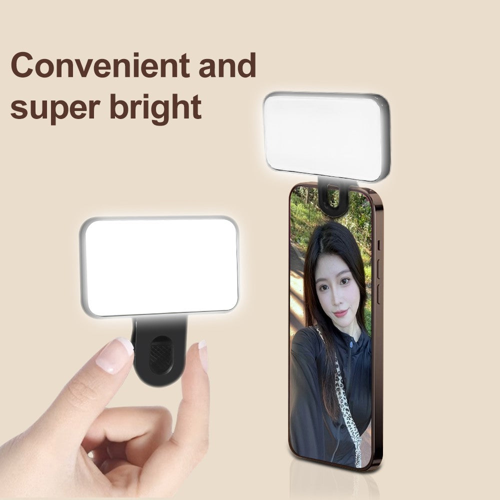 DO AS YOU WISH Mini Clip-on Light 24 LED Rechargeable Battery Adjustable Color Temperature Portable Fill Lamp