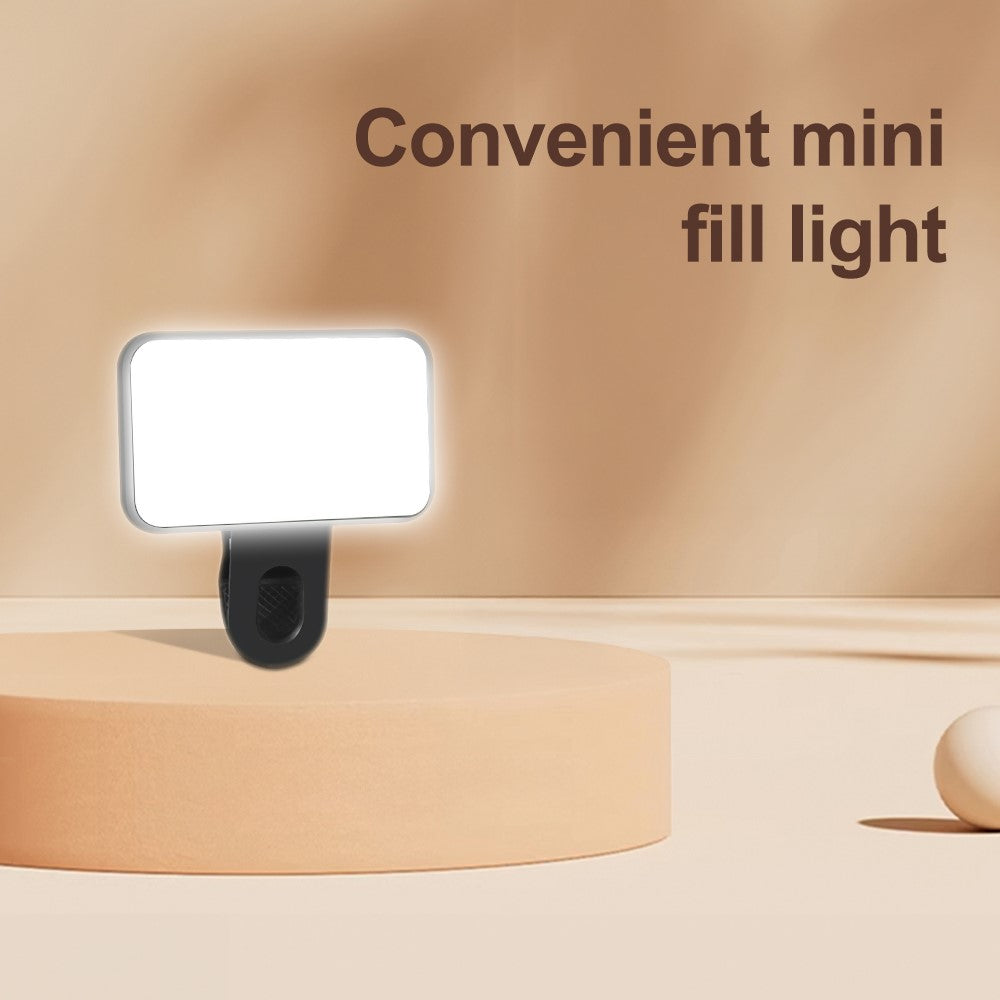 DO AS YOU WISH Mini Clip-on Light 24 LED Rechargeable Battery Adjustable Color Temperature Portable Fill Lamp