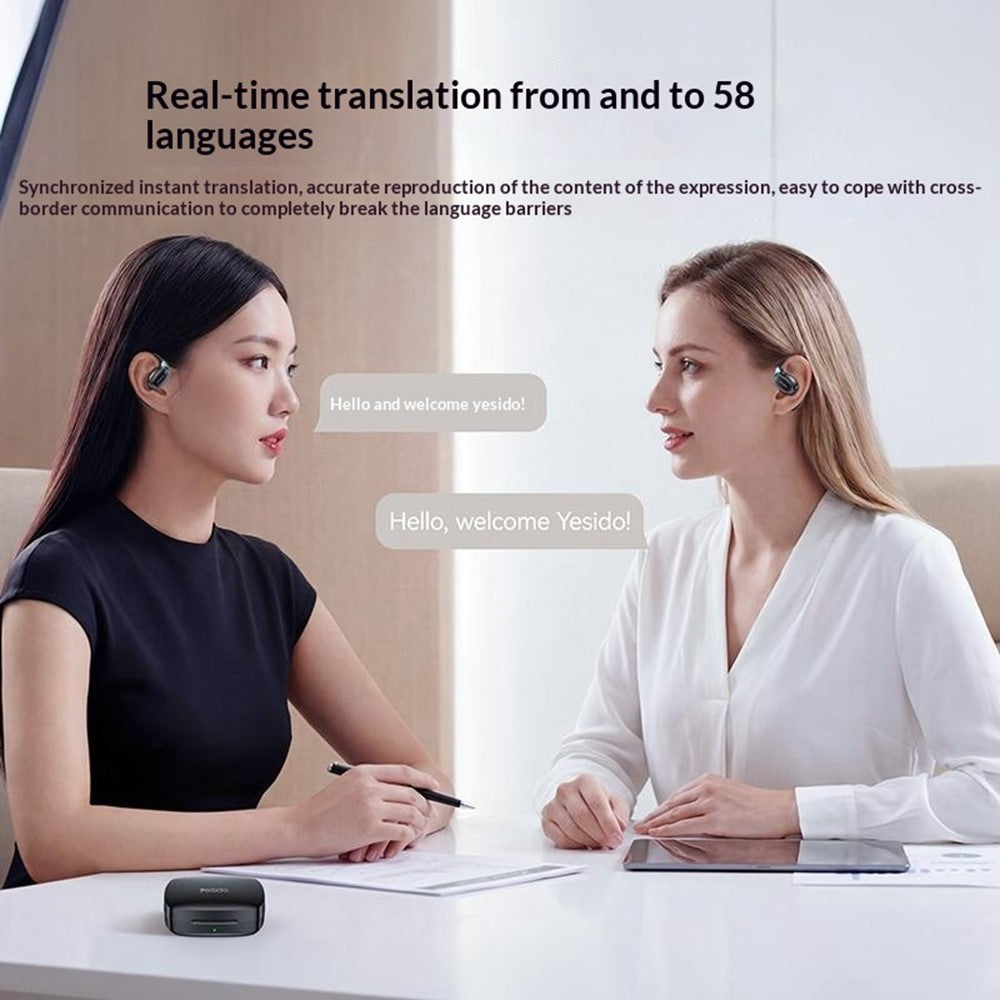 YESIDO YSP33 AI Translation Earbuds – Ear Hook, Real-Time Translation