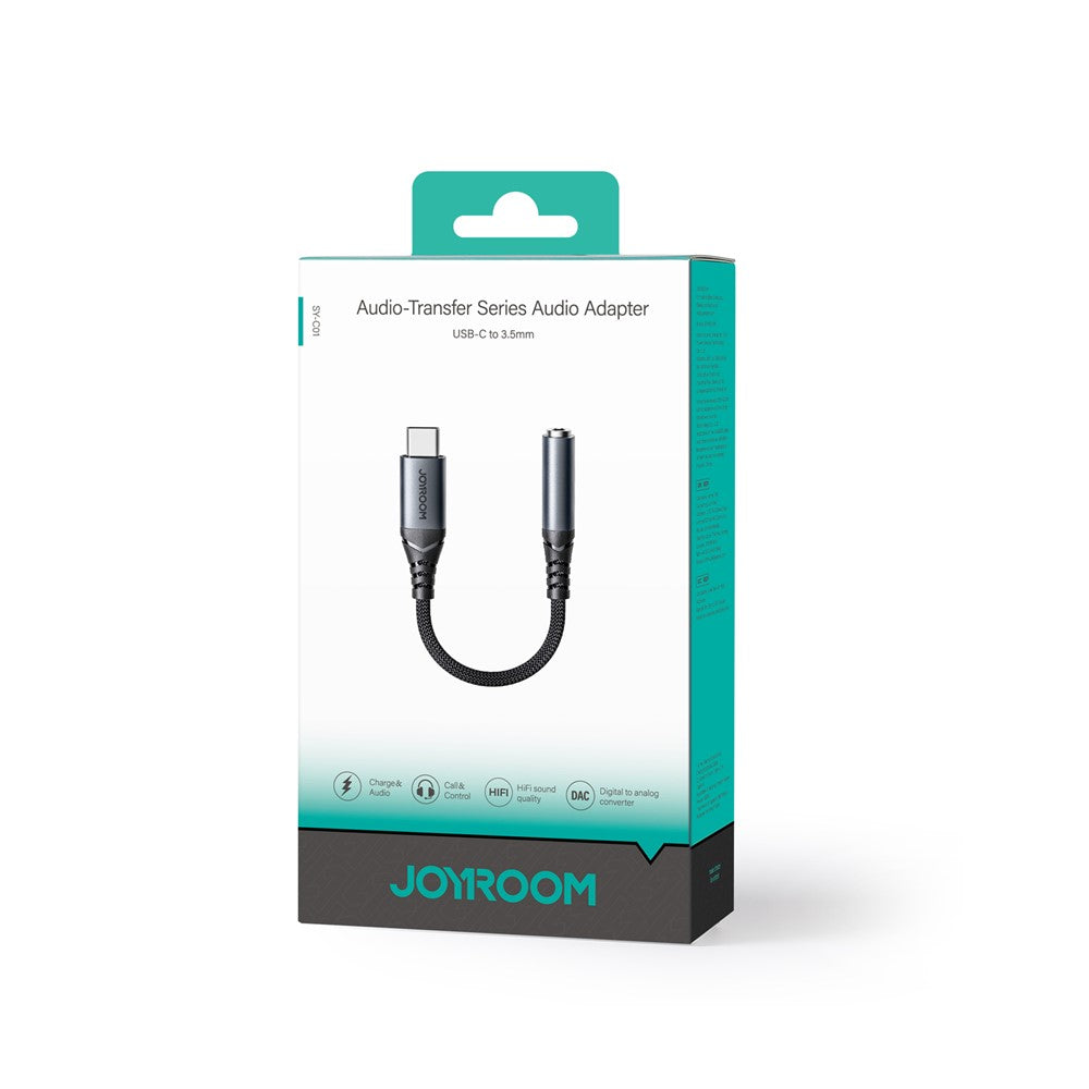 JOYROOM SY-C01 Type-C to 3.5mm Headphone Jack Adapter Audio Dongle Cable for Android Phone