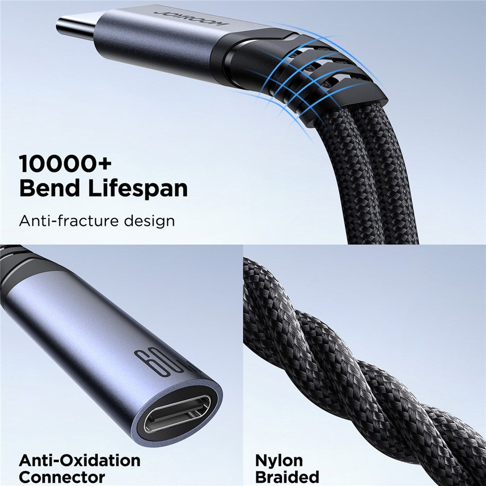 JOYROOM SY-C02 Headphone Adapter Type-C to 3.5mm+Type-C Aux Audio Cable with PD 60W Fast Charging