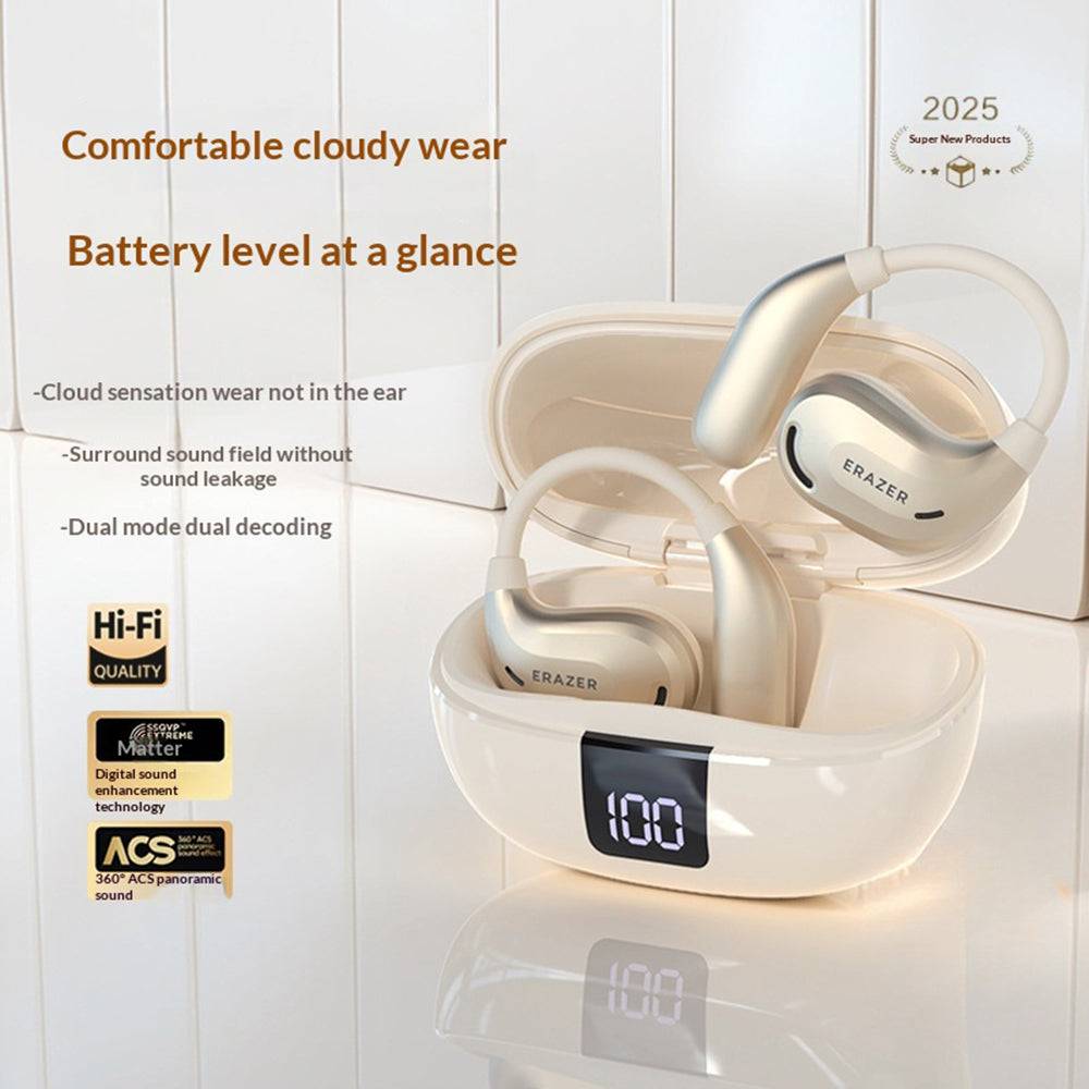 ERAZER XT66 Pro Open-Ear Earbuds – Ear Hooks, 14mm Driver