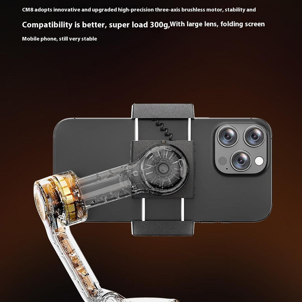 XIAOMIYOUPIN FUNSNAP CM8 Foldable 3 Axis Anti Shake Smartphone Gimbal Stabilizer for Vlog Shooting, AI Version