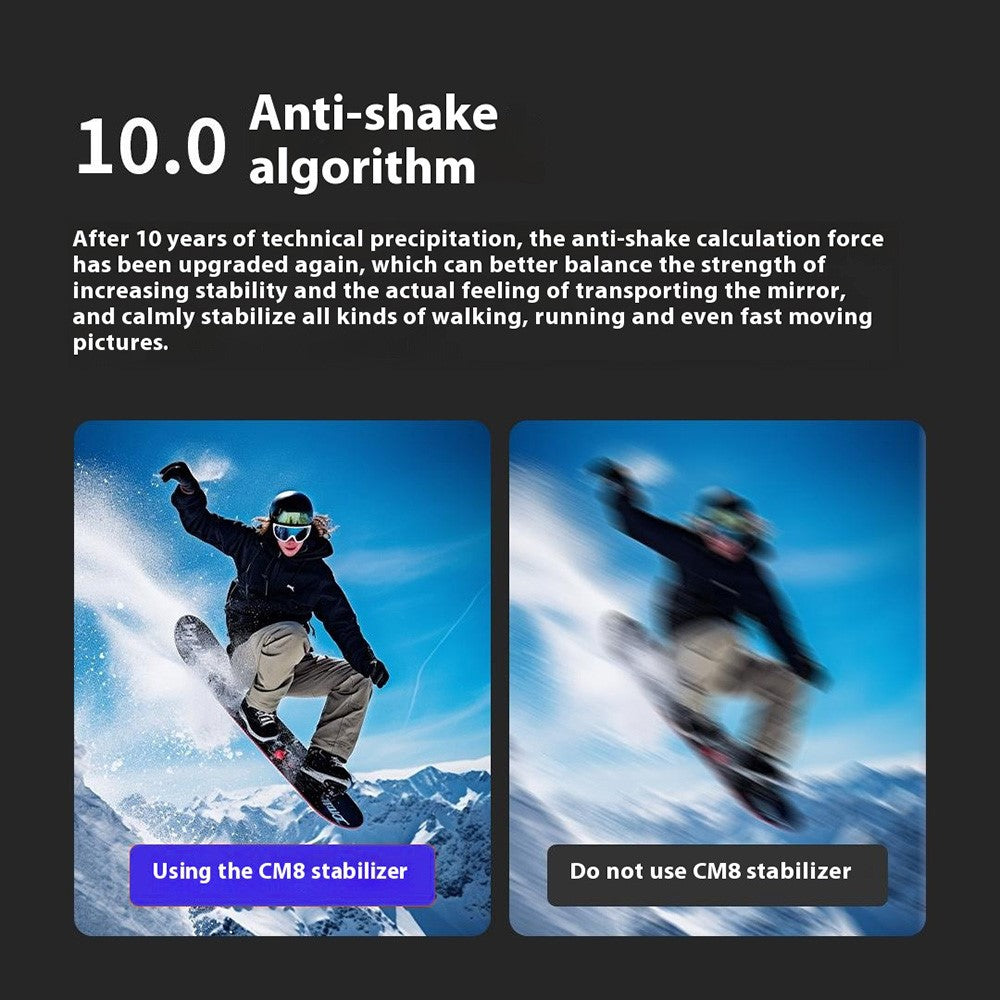 XIAOMIYOUPIN FUNSNAP CM8 Foldable 3 Axis Anti Shake Smartphone Gimbal Stabilizer for Vlog Shooting, AI Version