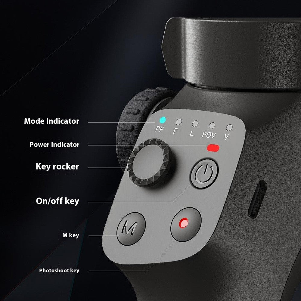 XIAOMIYOUPIN FUNSNAP CM8 Foldable 3 Axis Anti Shake Smartphone Gimbal Stabilizer for Vlog Shooting, AI Version