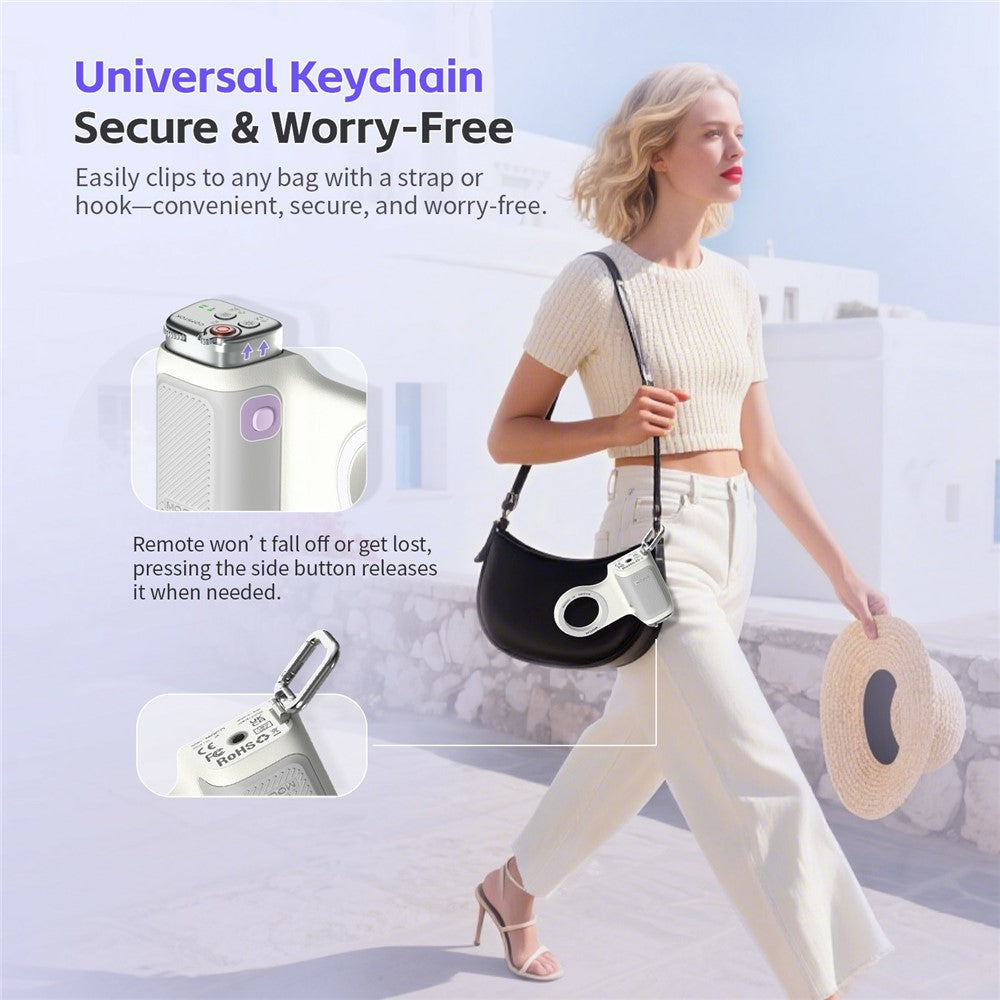 MOCA Grip Camera Handle with Detachable Remote Control and LED Light for iPhone 17  /  16  /  15 MagSafe Compatible Shooting Accessories