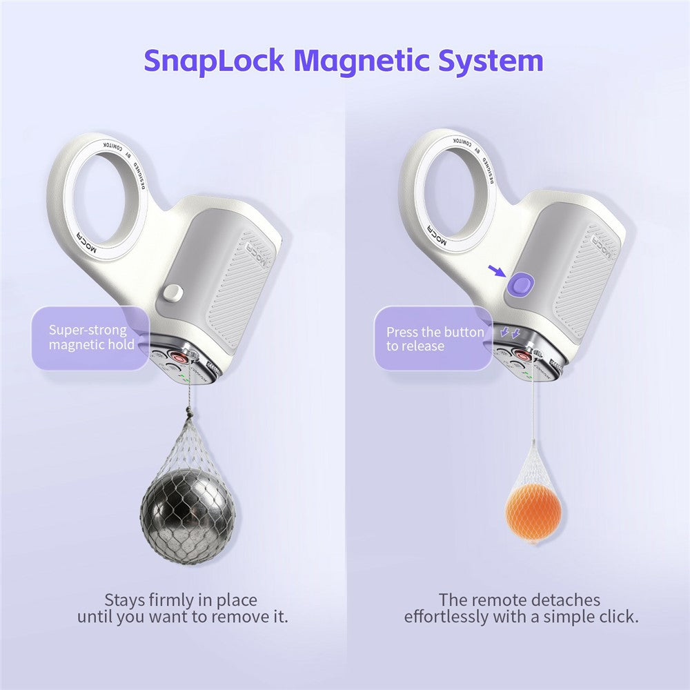 MOCA Grip Camera Handle with Detachable Remote Control and LED Light for iPhone 17  /  16  /  15 MagSafe Compatible Shooting Accessories