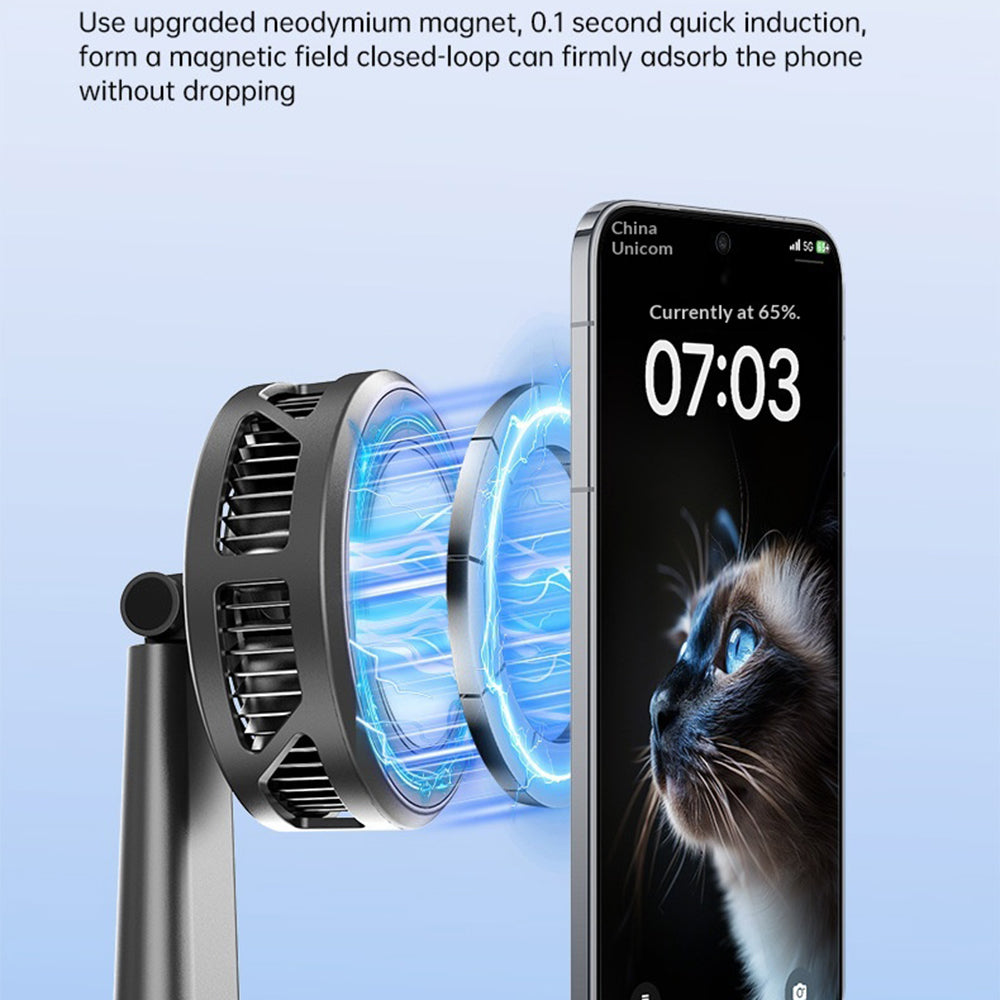 AI Auto Tracking Gimbal Face Recognition Stabilizer 360 Degree Rotating Phone Holder with Cooling Fan for Live Streaming